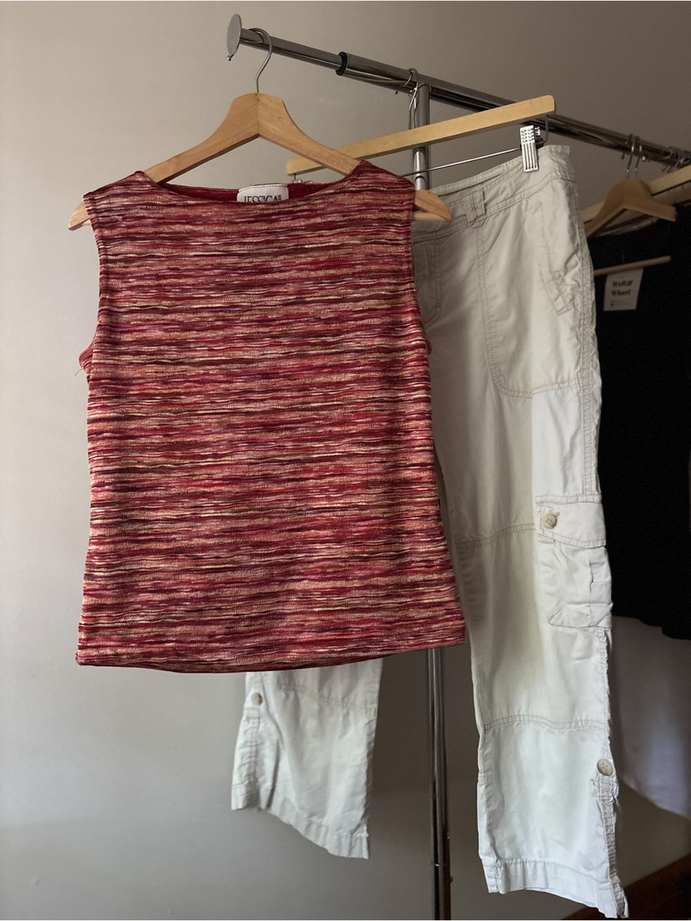 1990s Striped Knit Tank Top